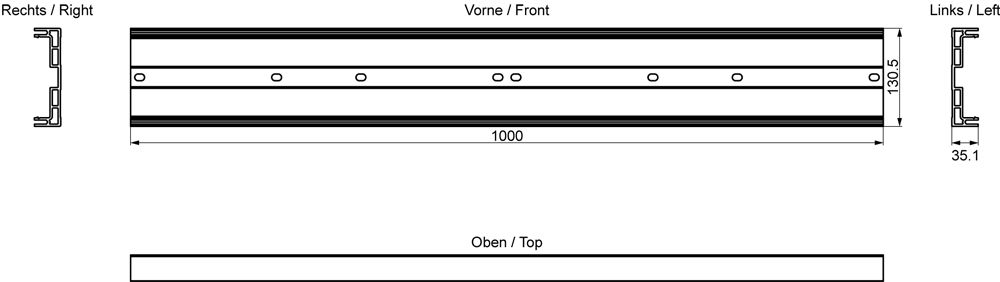 Baugruppenträger f.Tragschien Tragschienenmontage möglich