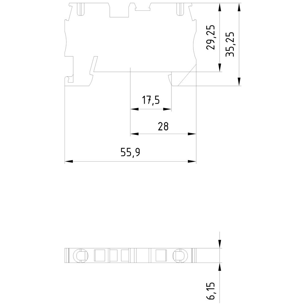 Reihenklemme 4qmm 1Etage 2kl sw 40A TS35 Hutschiene TH35 | 5189875