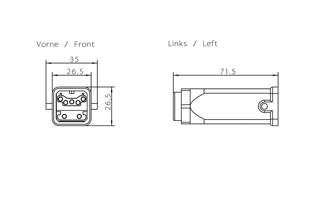 Fernmeldestecker ECOFAST, St, 4p