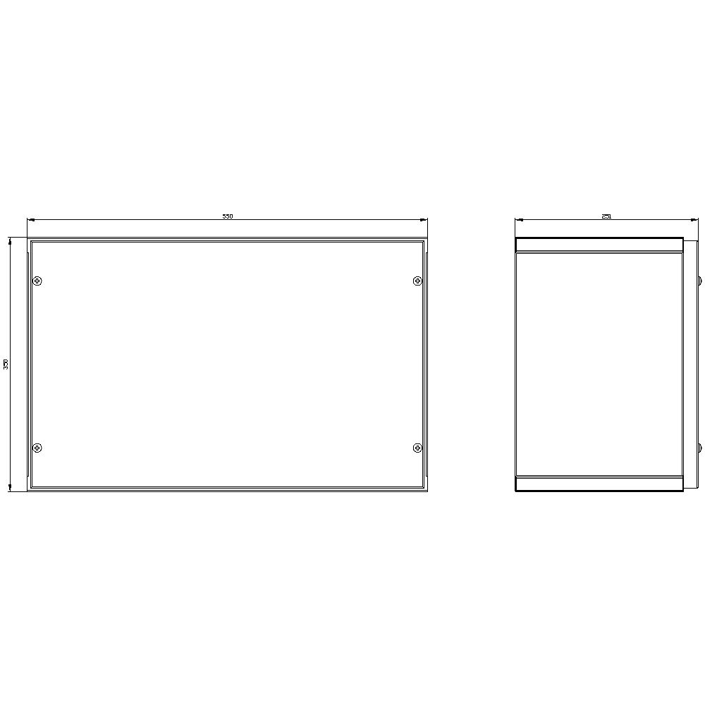 Leergehäuse ST/Kst IP55 B550xH350xT250mm ET250mm geschl