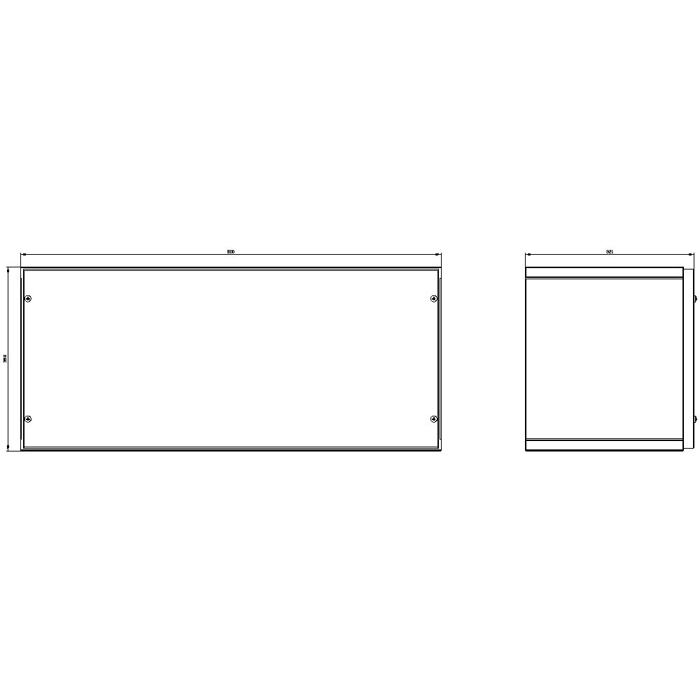 Leergehäuse ST/Kst IP55 B800xH350xT320mm ET320mm geschl