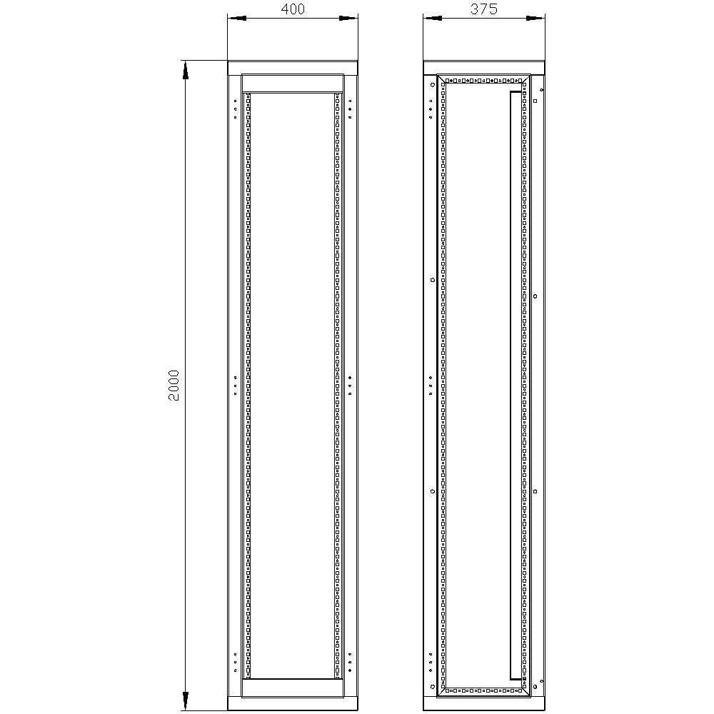 Abschottung 400x400mm ST lack