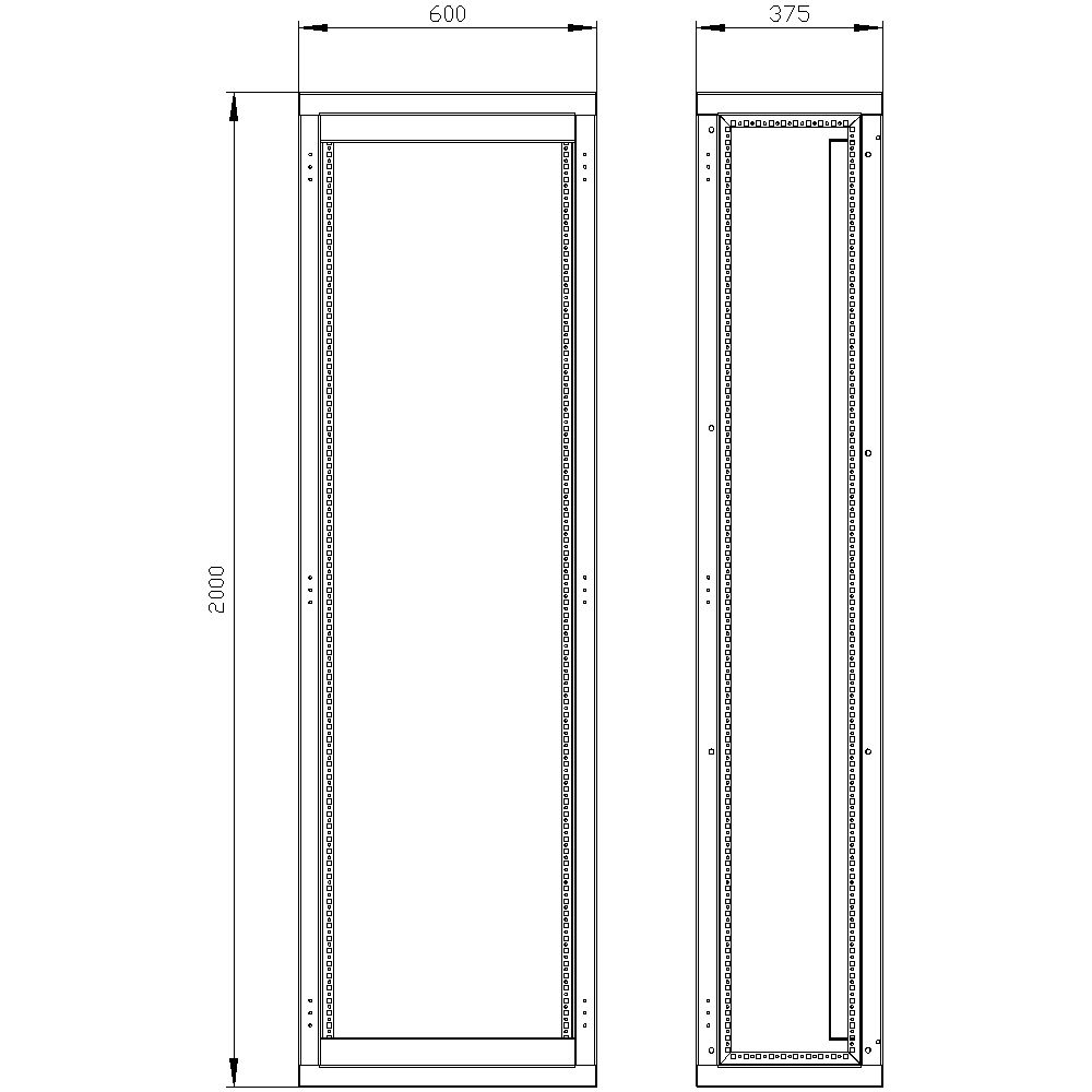 Abschottung 600x400mm ST lack