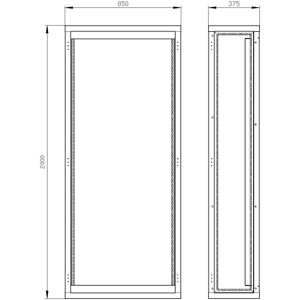Abschottung 850x400mm ST lack