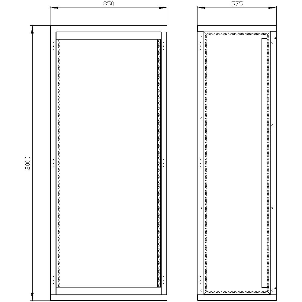 Abschottung 850x600mm ST lack