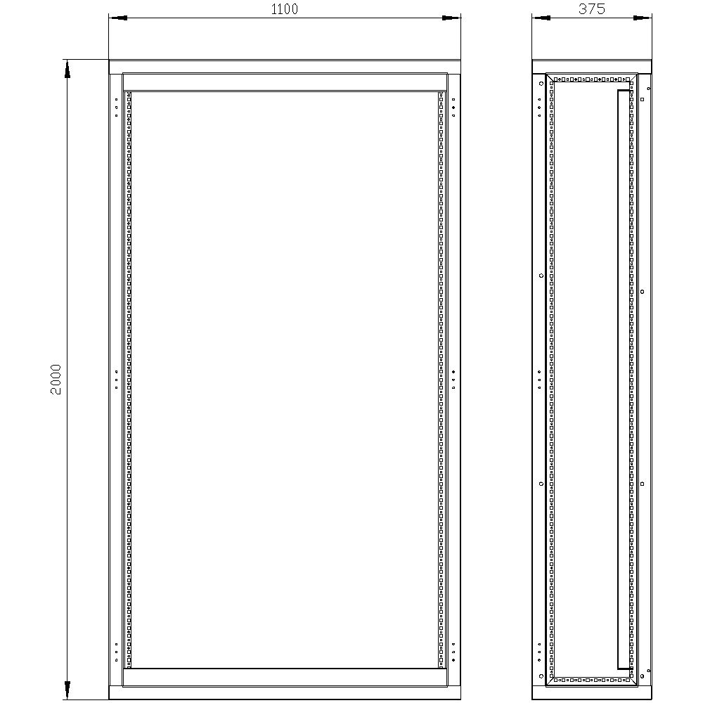 Abschottung 1100x400mm ST lack