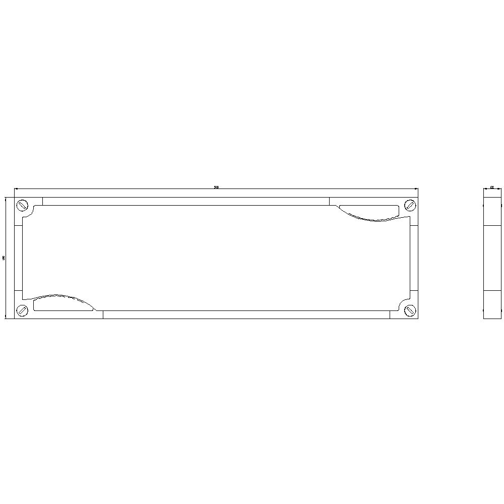 Abdeckung Verteilerfeld B500xH150mm Kst IP20