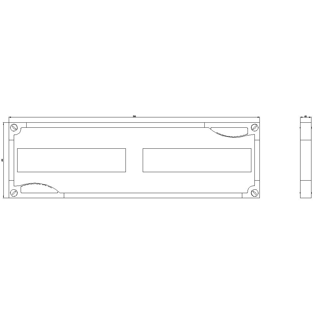 Abdeckung Verteilerfeld B500xH150mm Kst IP20