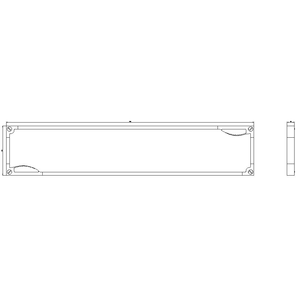 Abdeckung Verteilerfeld B750xH150mm Kst IP20