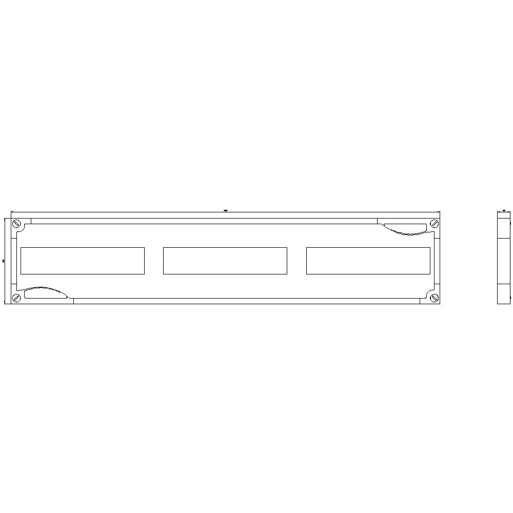Abdeckung Verteilerfeld B750xH150mm Kst IP20