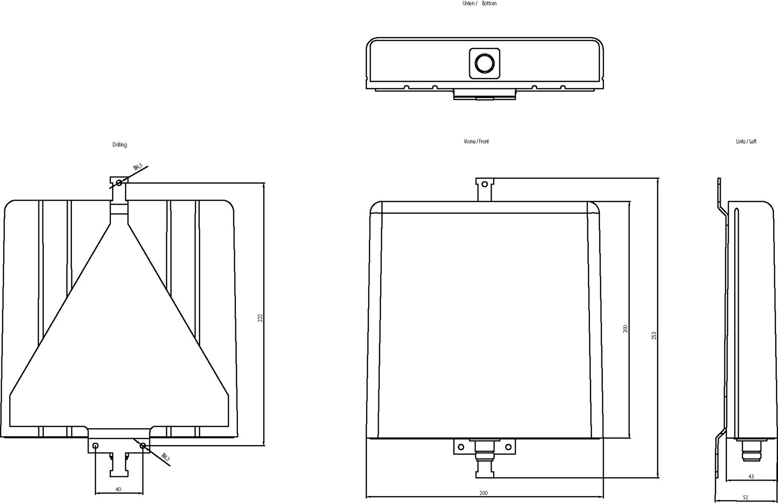 WLAN-Antenne Indoor Outdoor Buchse