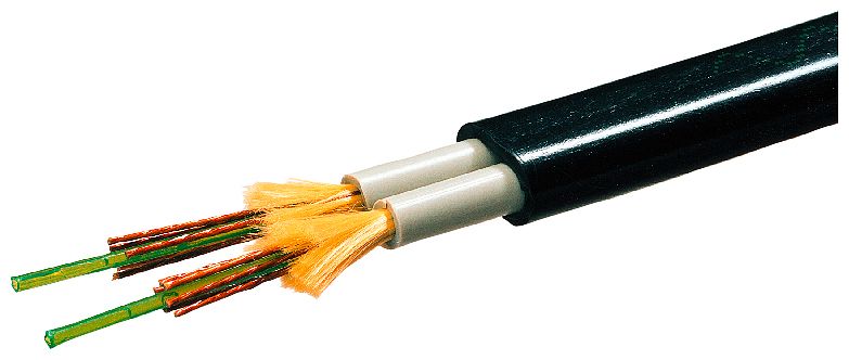 LWL-Kabel OM1 62,5/125 sw 2fas rnd MM62,5/125 Vollader