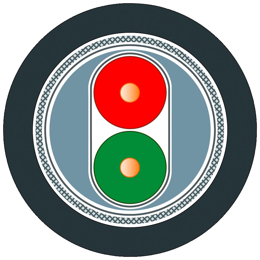 Datenkabel 1x2x0,64 sw Kl.1 Polyolefine Farbe Folie + Geflecht Bündel