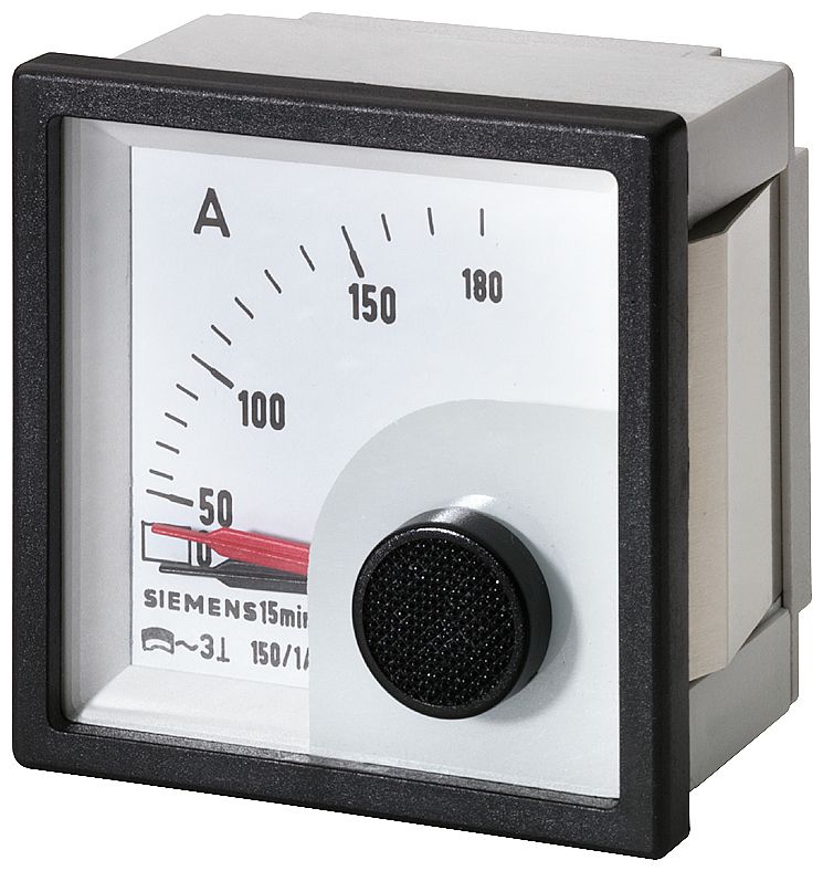 Amperemeter Bimetall 0-50A 1Kl AC EB 65x65mm  Einbau