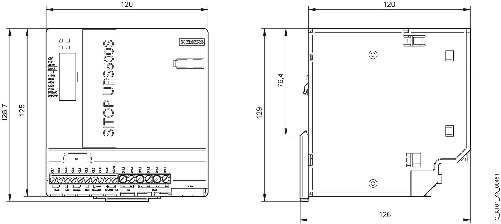 USV REG Offline 360VA 0,05min 22-29V 120x125x125mm