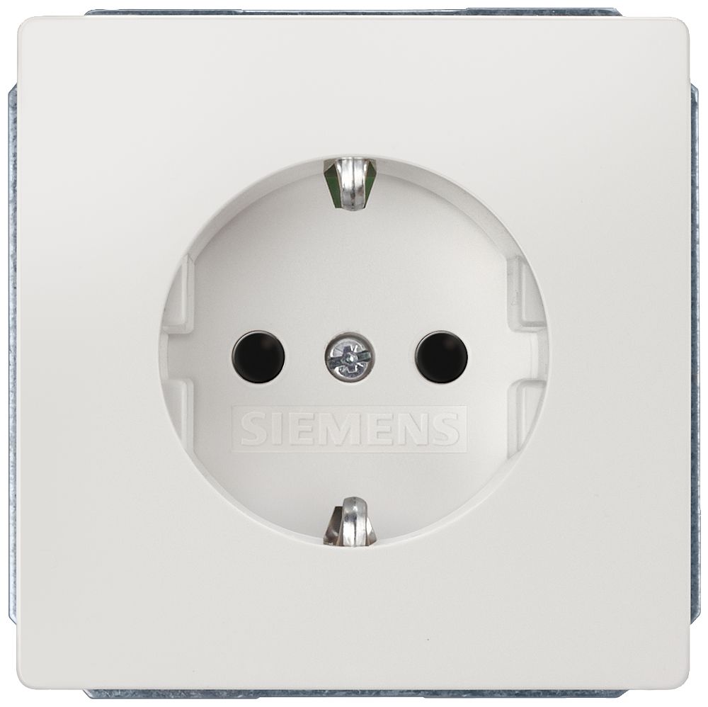 Steckdose 1f ti-ws glz DELTAstyle UP m.BS IP20 titanweiß