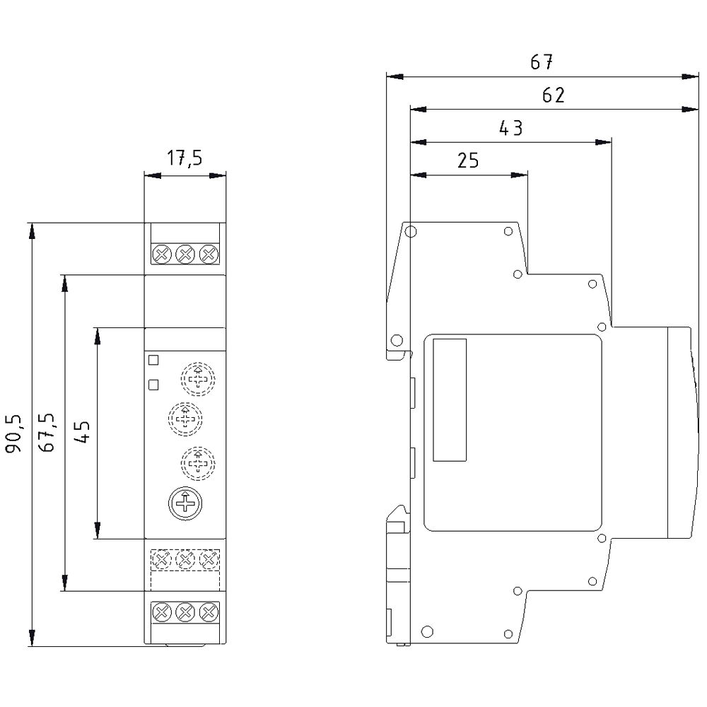 Zeitrelais 200-240V/AC 0,5-10s ansprVerz 24V/DC Funktion ansprechverzögert