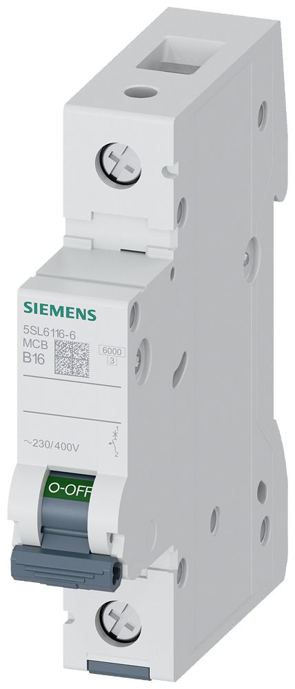 Leitungsschutzschalter UC B 16A 1p 400V 1TE 50Hz Zusatzeinrichtungen möglich