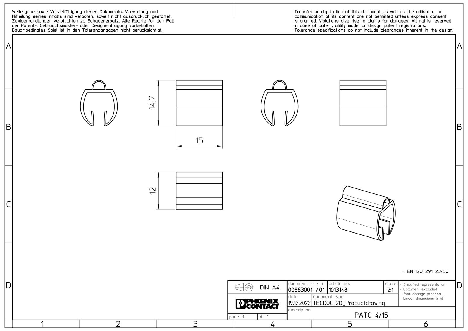 Kabelmarkierung tra Ader Kst Ø6,7-10mm B15mm transp Mit Textfeld klemm