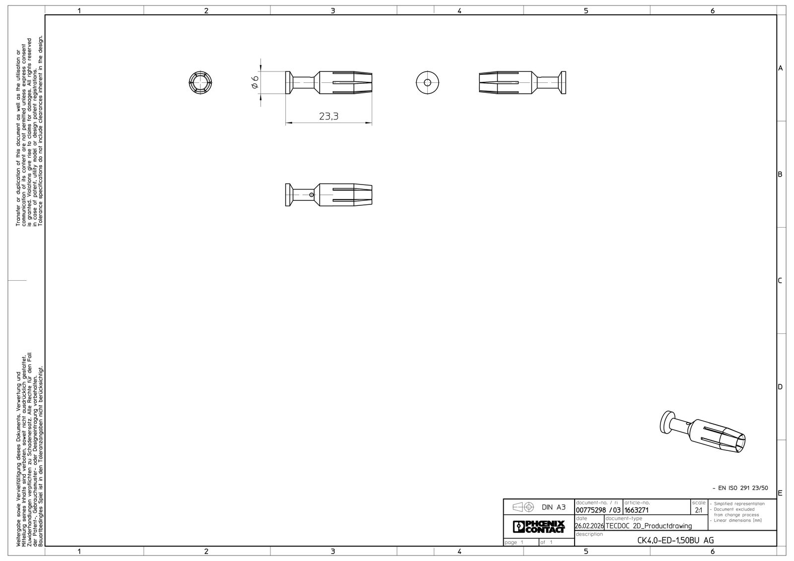 Kontakt Buchse Crimp 1,5qmm 1,5qmm Si