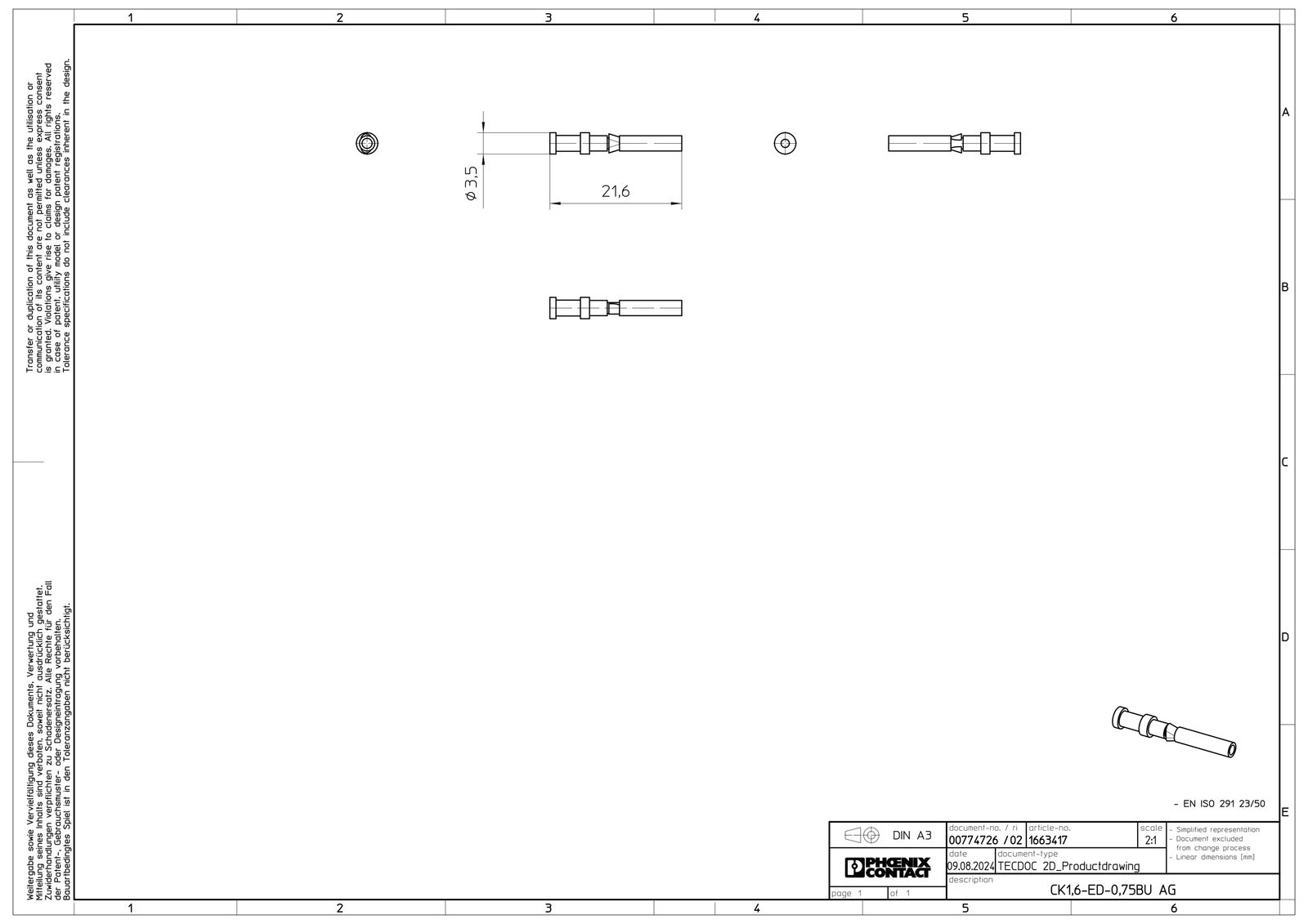 Kontakt Buchse Crimp 0,75qmm 0,75qmm Si