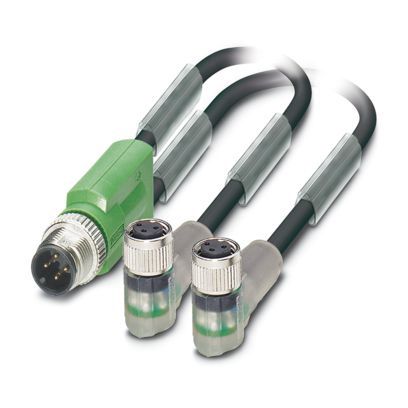 Sensor-Aktorkabel 3p 1,5m M8 Female hfr abgew M12 PUR Polyurethan (PUR)