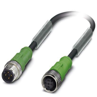 Sensor-Aktorkabel 4p 2m M12 Female ger M12 PUR Polyurethan (PUR) hfr
