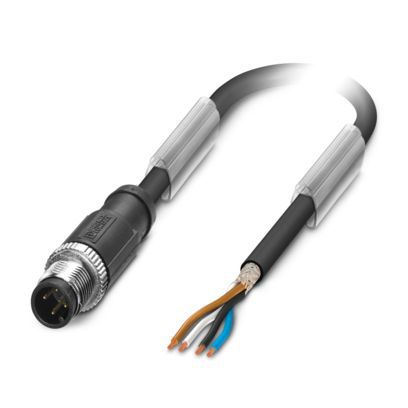 Sensor-Aktorkabel 4p 10m fr.Ende ger M12 PUR hfr Polyurethan (PUR)
