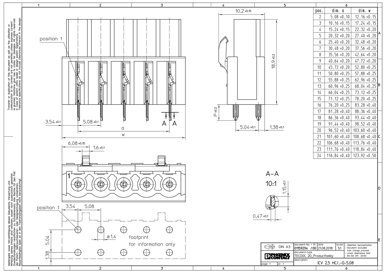 Platinenstecker Buchse 9p gn 1re 5,08mm zinn Löt fester Steckverbinder