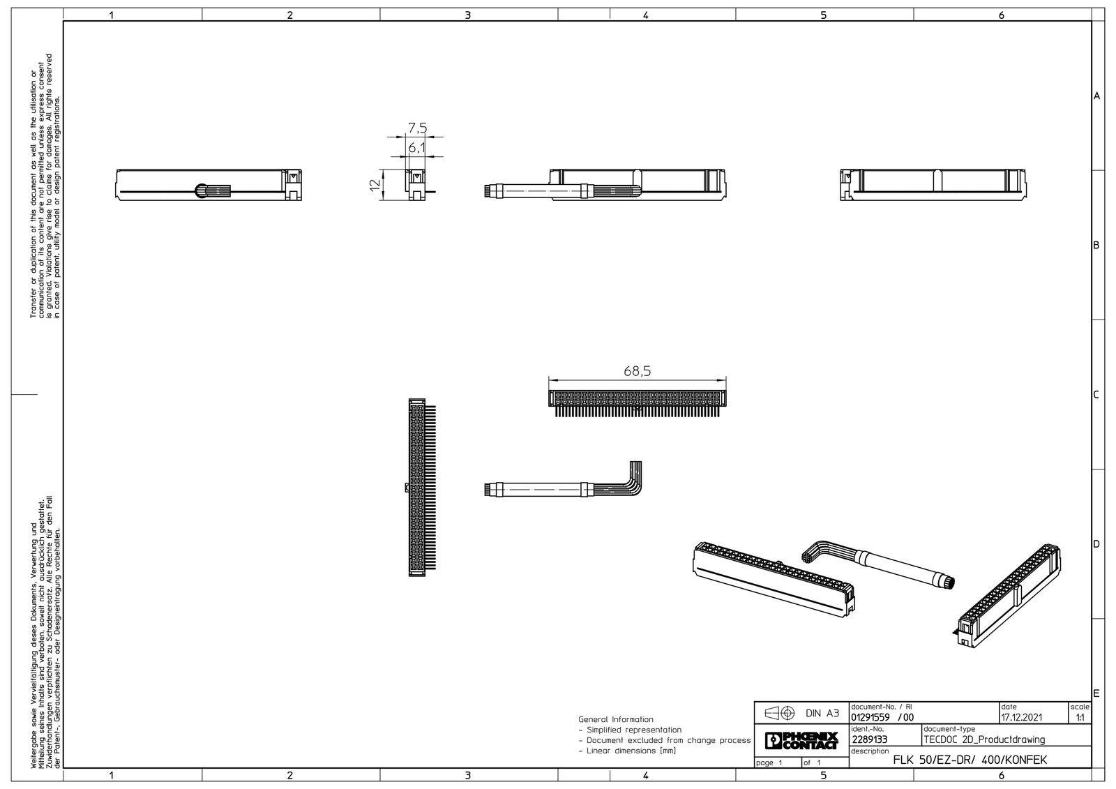 SPS-Verbindungskabel 4m SPS-and.Ger FLK Geeignet für Eingangskarte SPS 50p