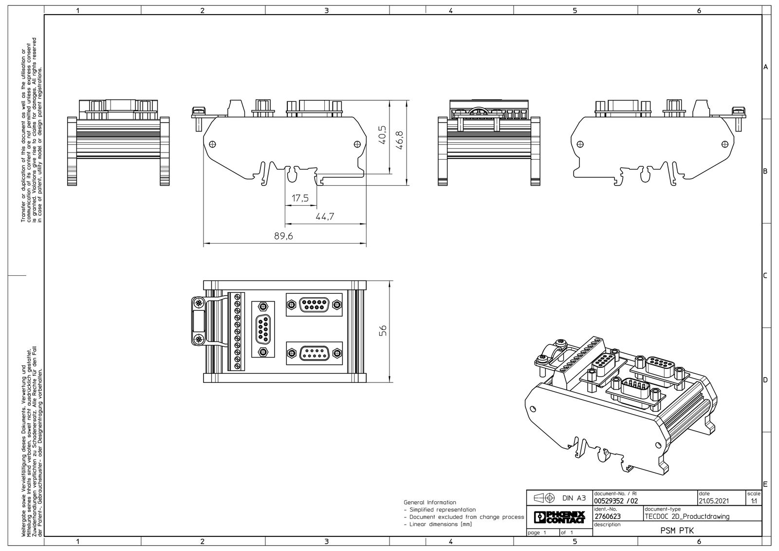 SPS-Kommunikations-Modul 1HW/RS485 1Schnittst