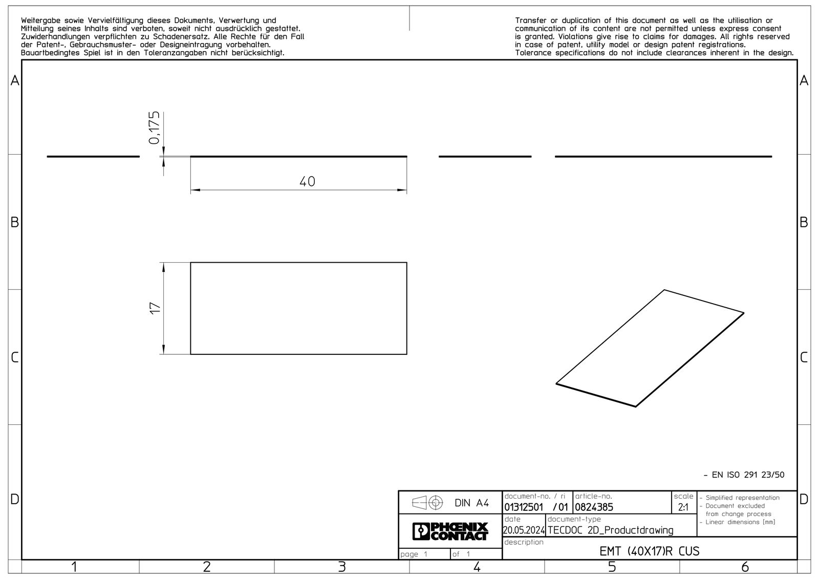 Klemmenmarkierung ws RM=17mm unbedr horiz/vert