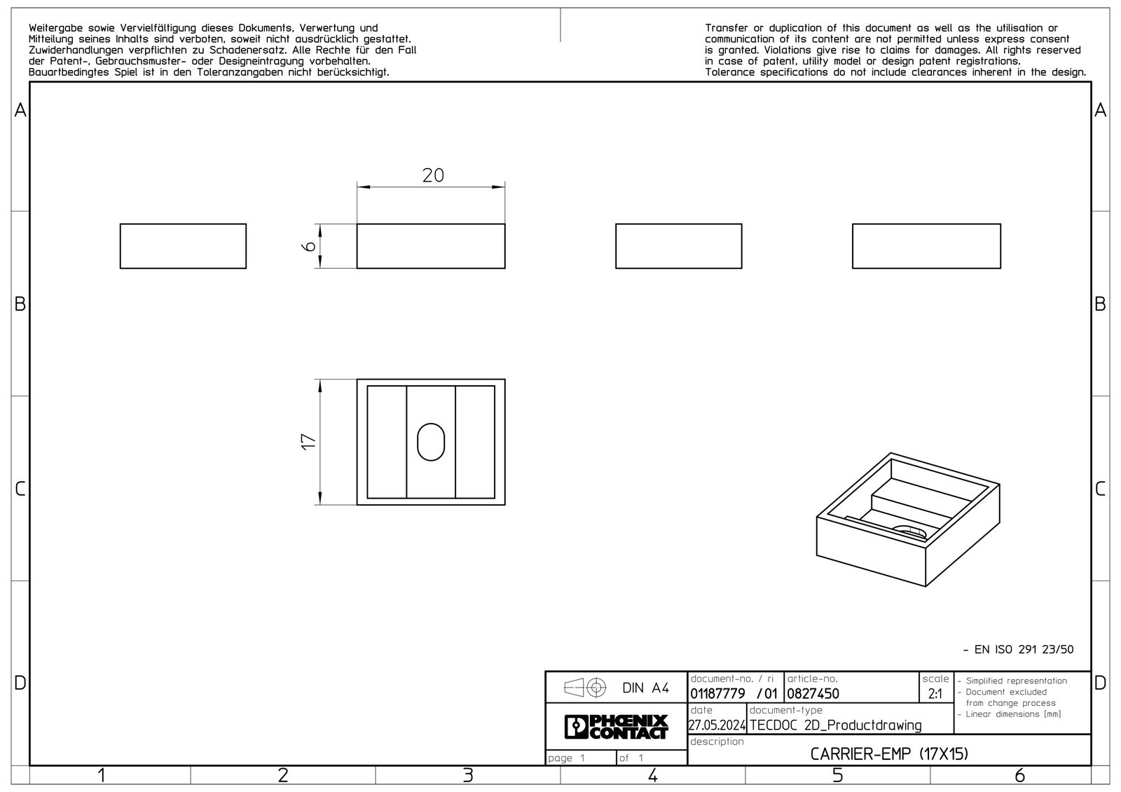 Klemmenmarkierung sw RM=20mm unbedr