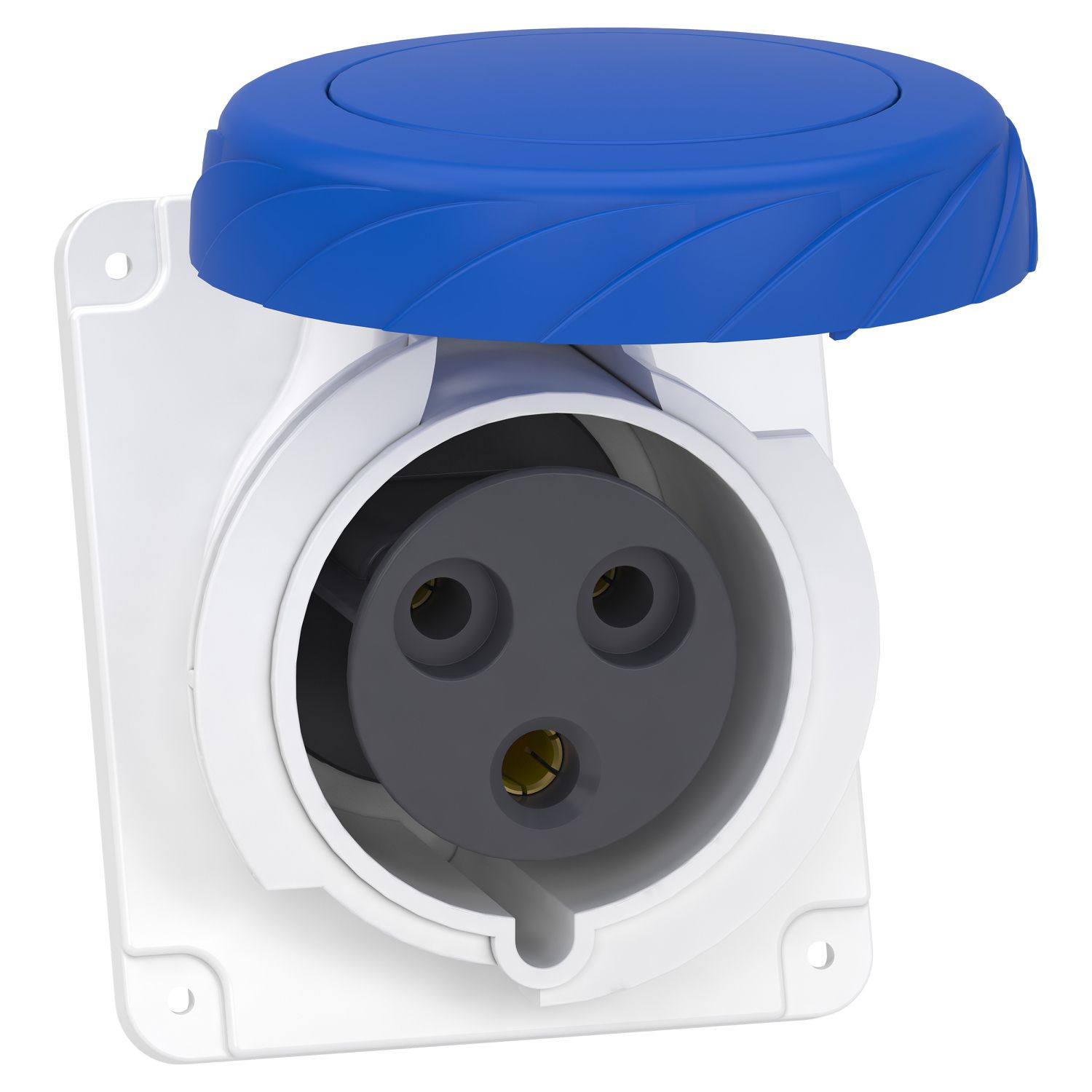 CEE-Anbausteckdose 2p 32A Acti9 230V/bl 6h IP67 Schraubkl abgew Kst 100x90mm