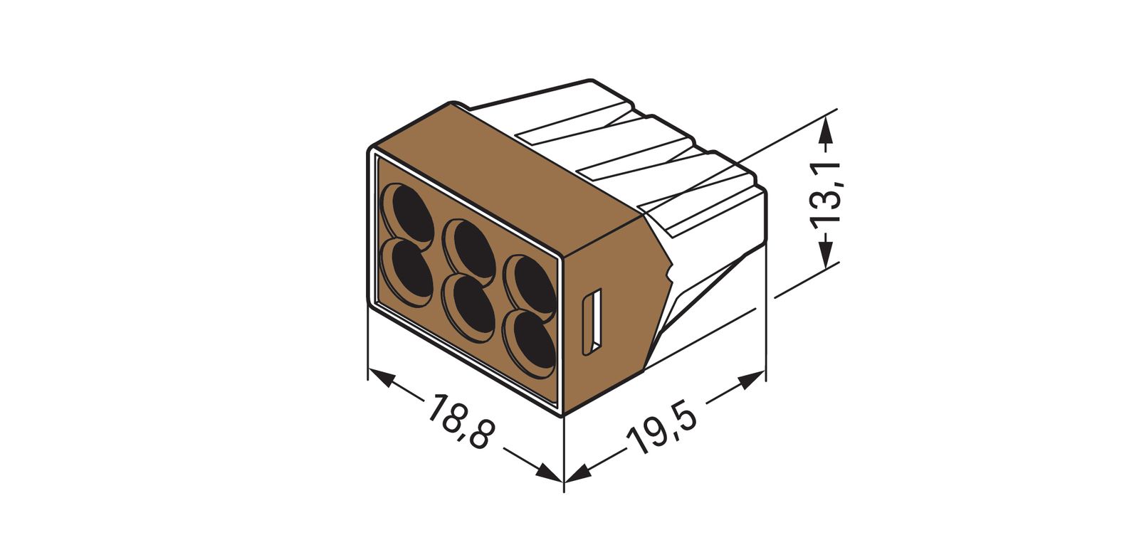 Steckklemme 6f 400V 32A 1,5-4qmm br f.Massivleit