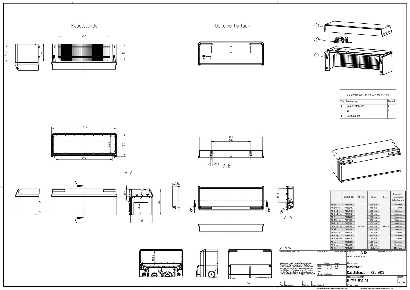 Blendrahmen Ersatzteil Zubehör