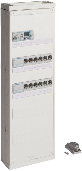 Verteilerfeld -55x12TE 60xRfZ m.Ausschn 250x750x120mm m.N-PE-Klemmen m.Abdeck