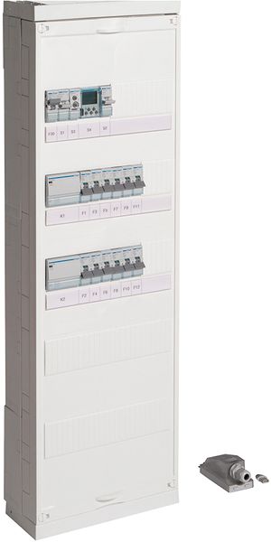 Verteilerfeld -55x12TE 60xRfZ m.Ausschn 250x750x120mm m.N-PE-Klemmen m.Abdeck