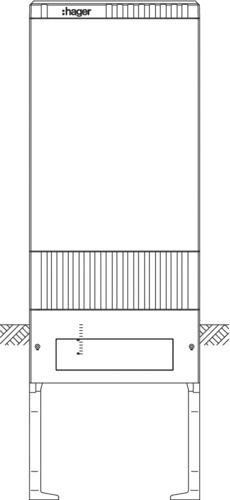 Standgehäuse GFK IP44 B583xH1710xT277mm ET277mm geschl