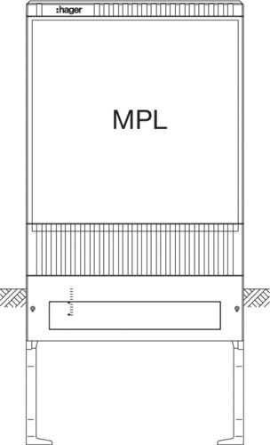 Standgehäuse GFK IP44 B839xH1710xT277mm ET277mm m.MPL geschl