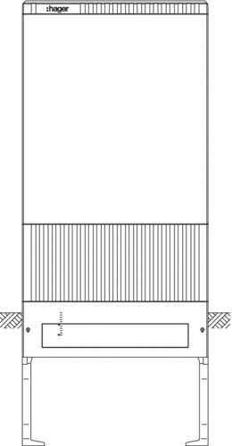 Standgehäuse GFK IP44 B839xH2010xT277mm ET277mm geschl
