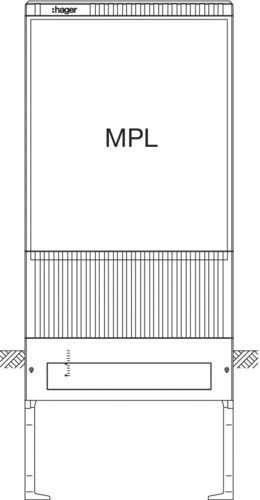 Standgehäuse GFK IP44 B839xH2010xT277mm ET277mm m.MPL geschl