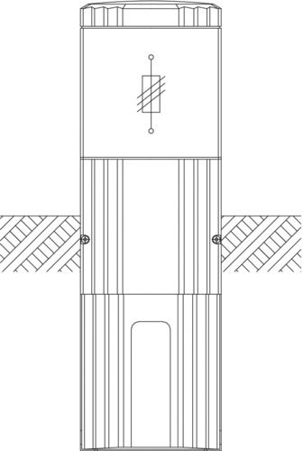 Hausanschlusssäule rund 1x3NH2 Zug.V-Kl.35-240mm