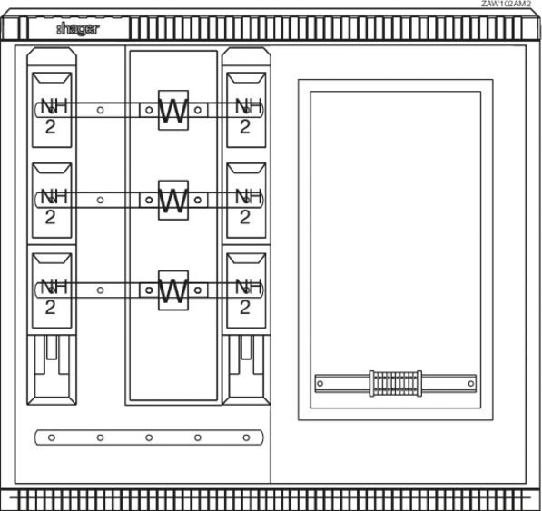 Komplettschrank AP 1stö 4Feld IP44 SS_4p 1005x1110x315mm