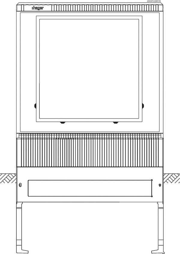 Komplettschrank AP 1stö 4Feld IP44 m.Klemm 1905x1110x315mm