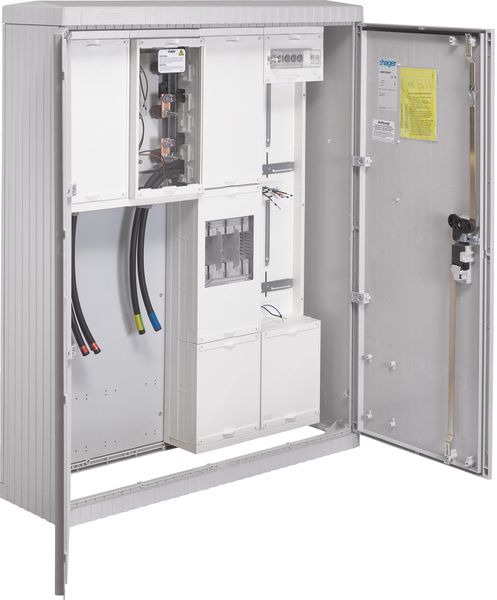 Komplettschrank AP 1stö 4Feld IP44 m.Klemm 1355x1110x315mm