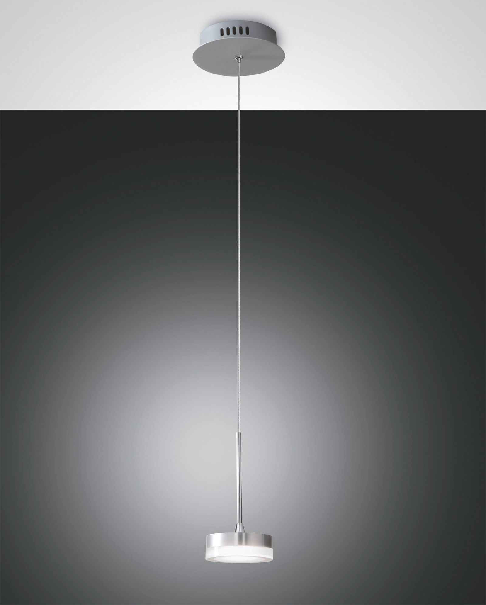 LED-Pendelleuchte 8W Dunk 3000K 750lm alu 1LED LED nicht austauschbar sym IP20