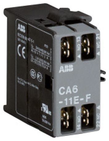 Hilfsschalterblock 1S 1Ö Seitenanb 4A/AC Flachsteck