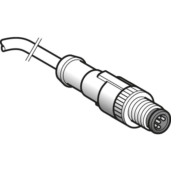 Sensor-Aktorkabel 5p 0,5m M12 Male ger fr.Ende PUR Polyurethan (PUR)