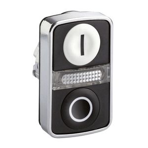 Drucktaster Front 3f sw/ws bel.b Ø22,5mm Geeignet für Beleuchtung rechteck IP66